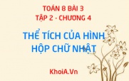 Công thức, cách tính thể tích hình hộp chữ nhật, đường thẳng vuông góc với mặt phẳng, hai mặt phẳng vuông góc - Toán 8 bài 3 tập 2 chương 4